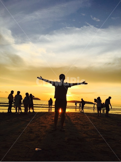 Tanjung Aru,Kota Kinabalu,beauty,shadow,pretty sky,pretty sunset,healing,Beach,4 sunsets,sunset,silhouette,energy