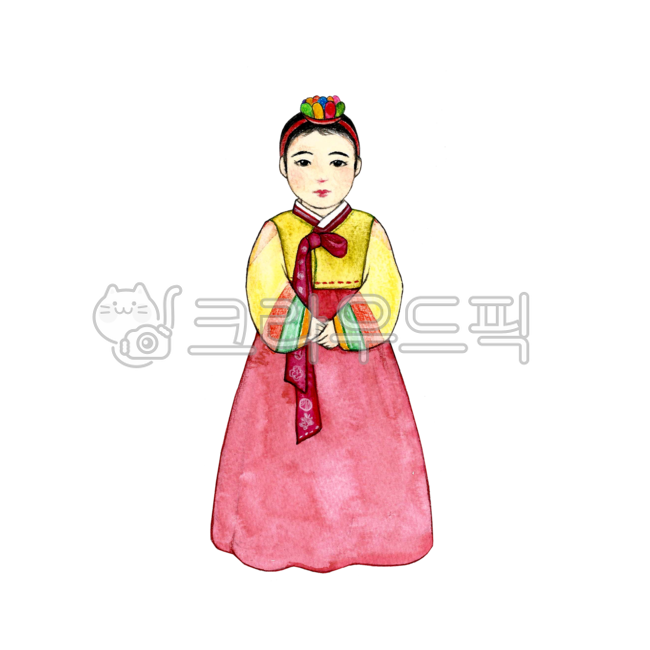 수채화,수채화그림,명절,한복입은,한복,한복그림,그래픽,일러스트레이션,graphic,illustration