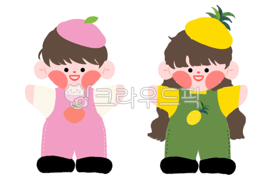 복숭아캐릭터,파인애플캐릭터,어린이집,유치원,어린이집과일도안,사람,person