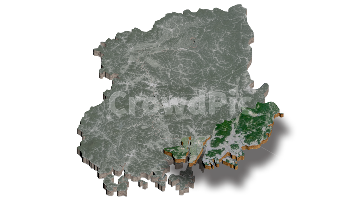 부산,경상도,대한민국,한국,지도,3d,map,누끼,remove background