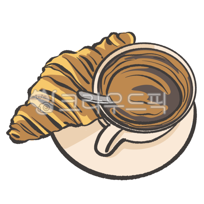 빵,빵그림,베이커리,베이커리일러스트,간식,디저트,디저트그림,드로잉,라인드로잉,croissant,크로와상,food,음식
