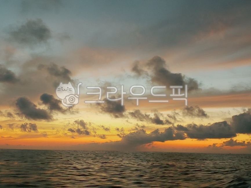 새벽, 자연, 풍경, 하늘, 바다, 사진,이미지,일러스트,캘리그라피 - 랑이봉봉작가