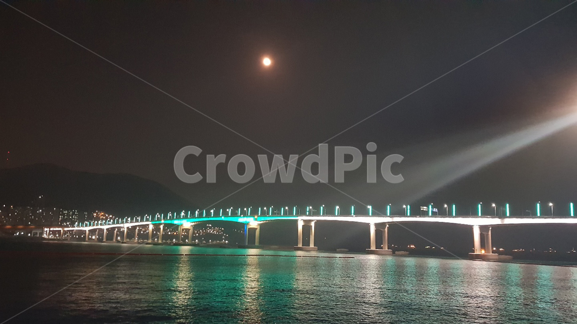 남항대교,야경,불빛,lighting,조명,송도