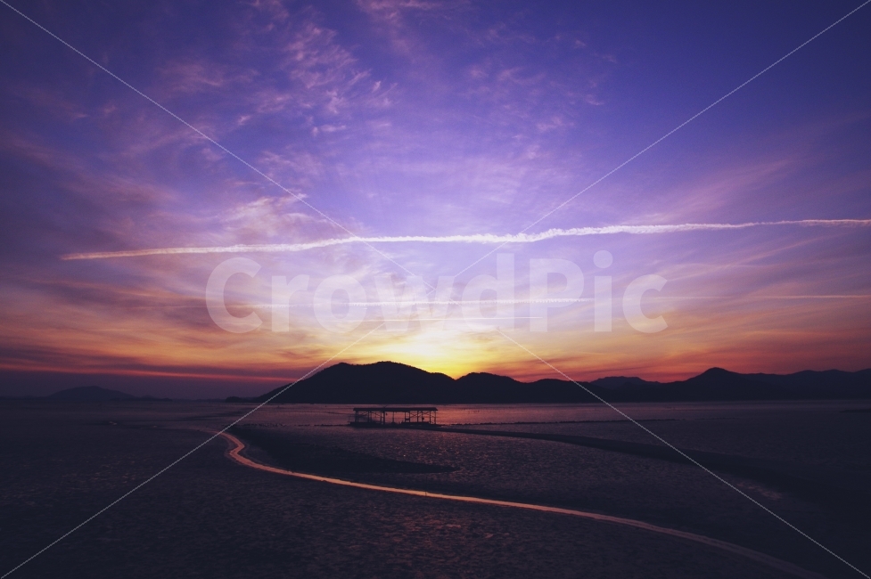 일몰,풍경,바다,갯벌,자연풍경,해넘이,자연,풍경,nature,landscape,색깔,색상,색채,색감,color sense,color sensitivity,feeling of color,outdoors,옥외