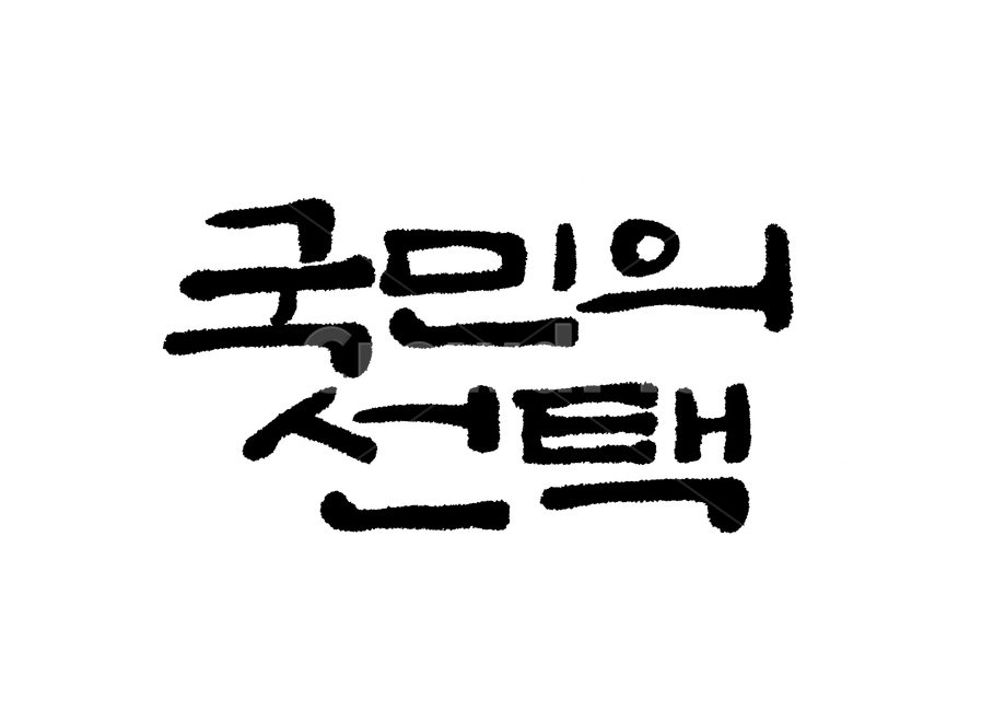 선거이미지공모전,캘리그라피,선거캘리,캘리,붓글씨,서예,펜글씨,블랙,누끼,한글,calligraphy,국민의선택,손글씨,캘리그라피,손글씨,calligraphy