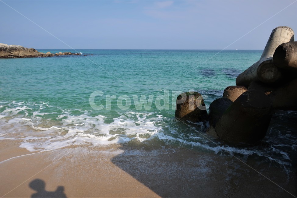 해변,해수욕장,테트라포드,바다,파도,물거품,모래사장,풍경,경치,경관