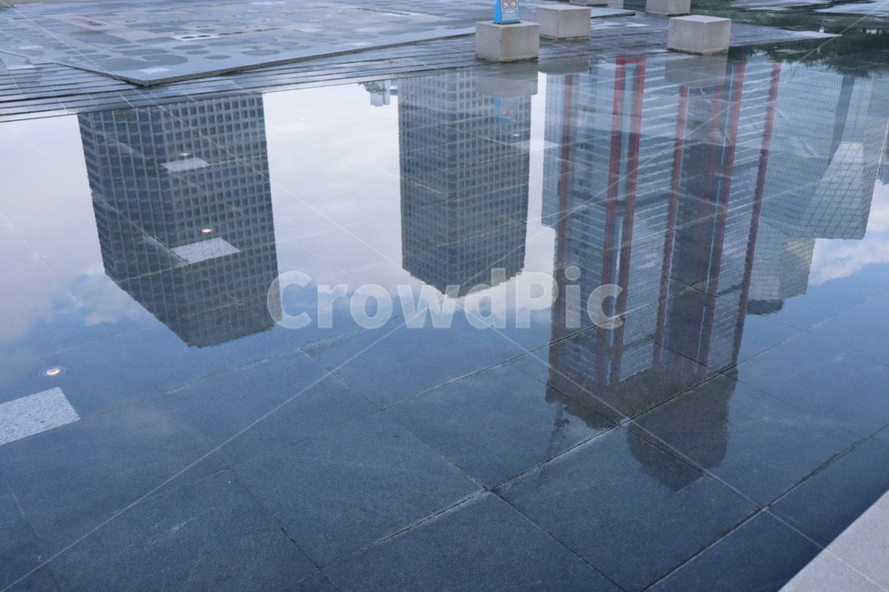lg트윈타워,쌍둥이빌딩,물속세상,비침,물반사,건물반사,도시,풍경,city,landscape,puddle,흐리게 하다