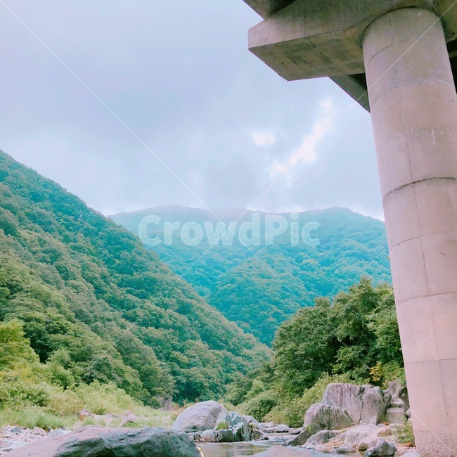 산,계곡,초록색,물,풍경