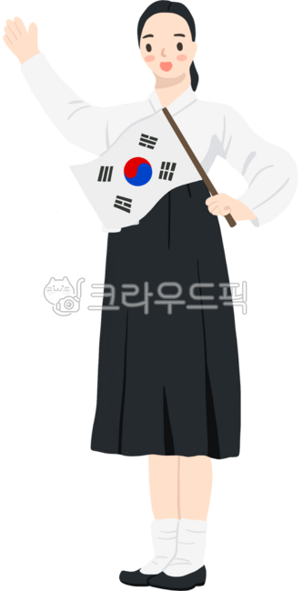 31st,815th,Liberation,Liberation Day,Korean Independence Day,Independence Movement,March 1st,Yu Gwan-sun,Japanese colonial period,Taegeukgi,Yu Gwan-sun wearing Taegeukgi,Person wearing Taegeukgi,Person waving Taegeukgi,Girl waving Taegeukgi,