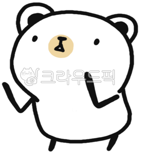 캐릭터,동물,귀여운,곰,하얀색