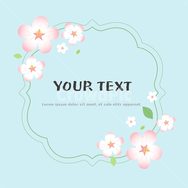 벚꽃,매화,꽃,봄꽃,봄,프레임,텍스트박스,라벨,탬플릿,템플릿,그래픽,일러스트레이션,graphic,illustration
