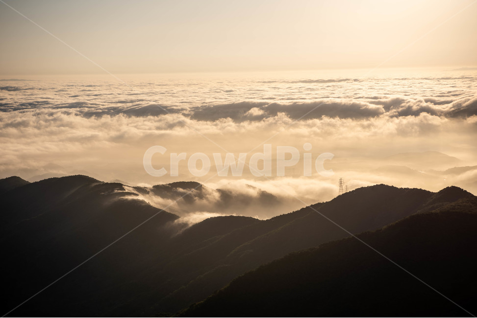 mountainrange,outdoors,옥외,빛,플레어,자연,산,mountain,일출,운해,구름,안개