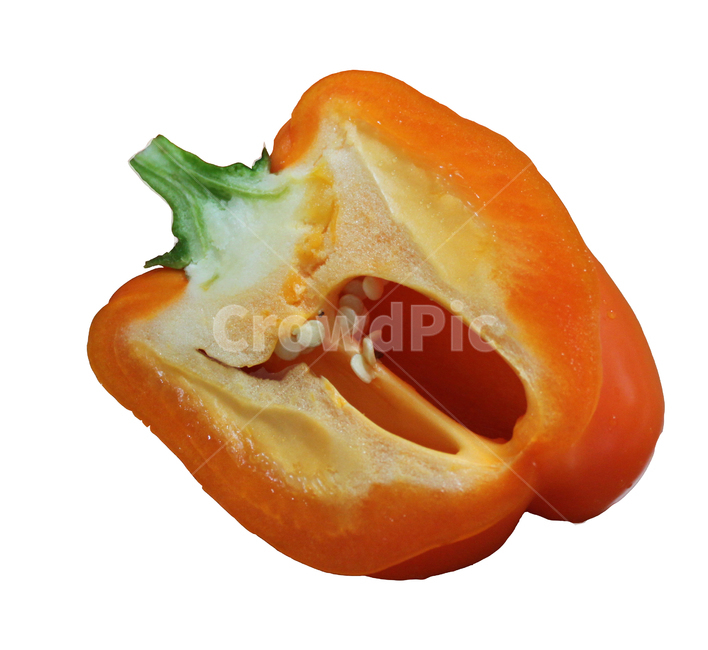 vegetable,paprika,section,단면,채소,야채,파프리카,주황파프리카,컬러풀,주황색,채소,야채,vegetables