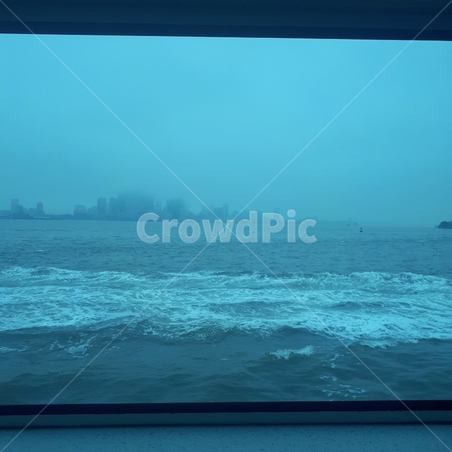 미국,파랑,blue,america,안개,흐린날씨,흐림,배,fog,cloudy
