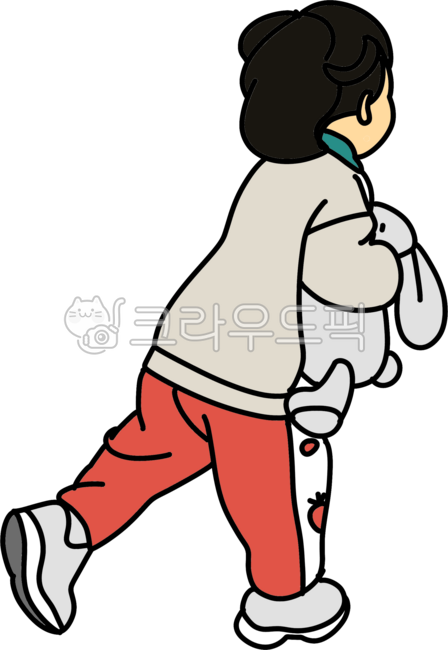아이,어린이,인물,사람,뛰어가는,인형을들고