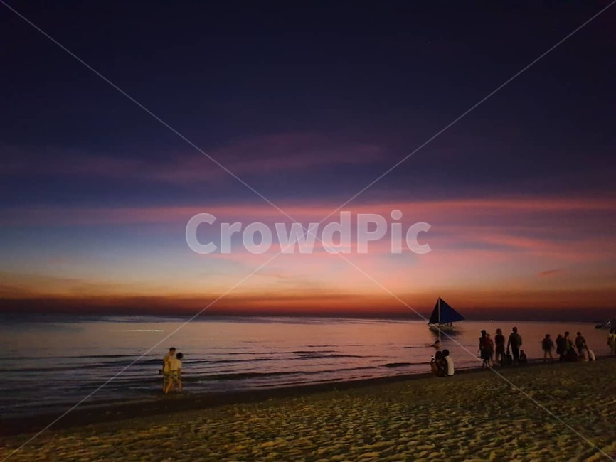 바다,노을,해변,보라카이,돗단배,선셋,sunset,모래사장,자연,풍경,nature,landscape,해변,바다,beach,sea,shoreline,해안선,water,물,ocean,대양,outdoors,옥외,바닷가,coast,연안