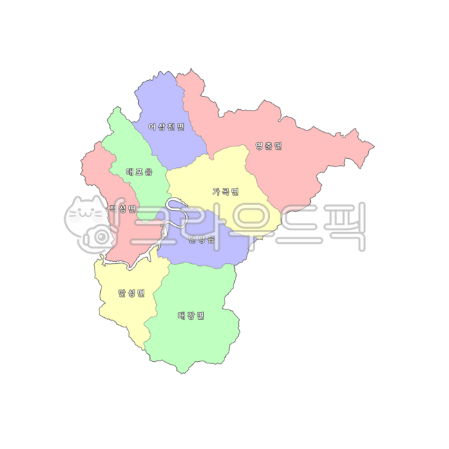 충청도,충청북도,단양군,대한민국,우리나라,한국,행정구역,도,시,군,읍,면,동,지도,행정구역지도,4색지도,파란색,노란색,빨간색,초록색,map