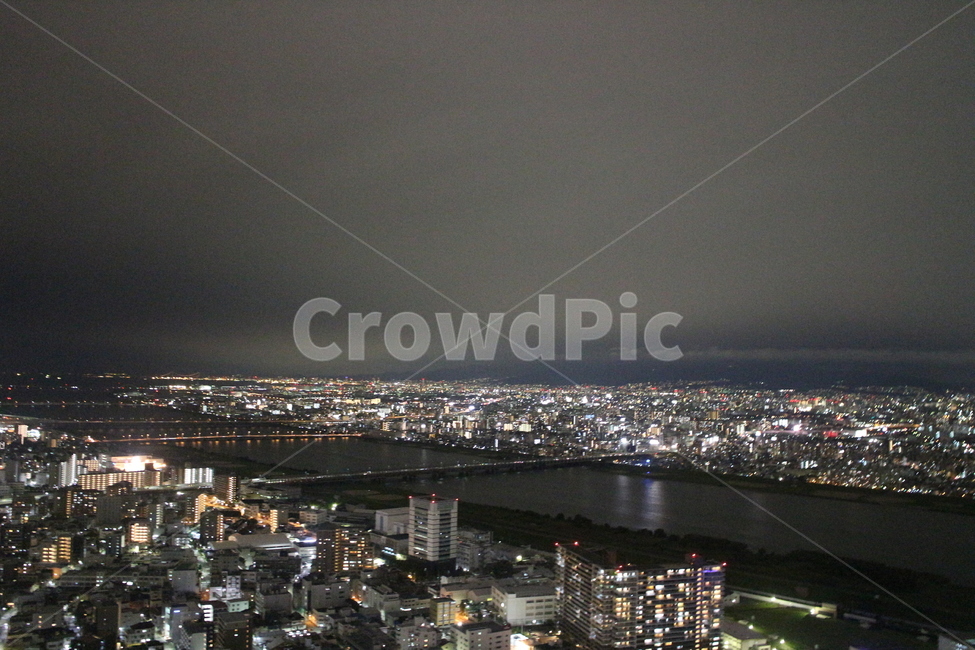 일본,풍경,야경,anightscene,scenery,강,river,건물,하늘