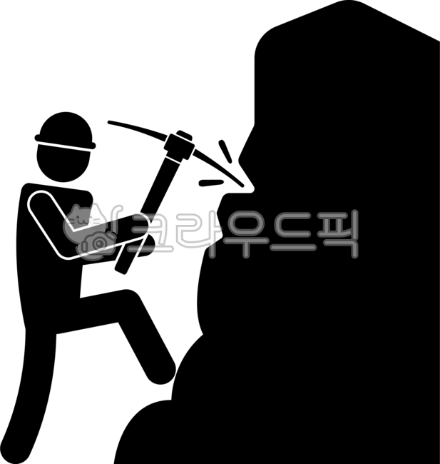 광부,곡괭이,pickaxe,miner,coalminer,coal,광산,인부,노동자,worker,laborer,mine,일러스트,흑백,노동,광물,mineral,안전모,채굴,광물채굴,광산채굴