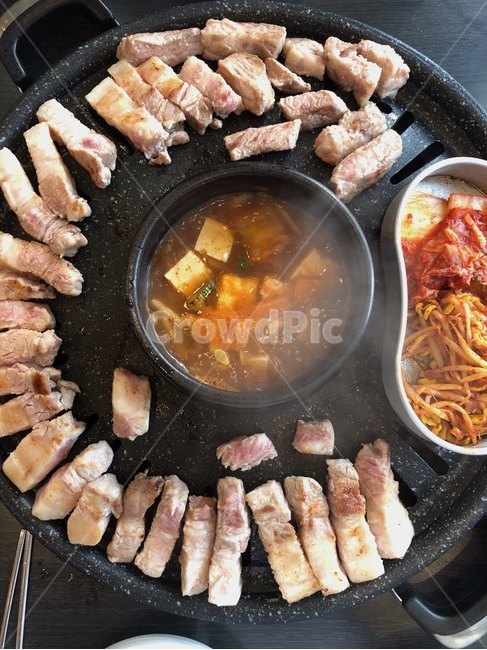 고기,삽겹살,된장찌개,음식,불판,요리,food