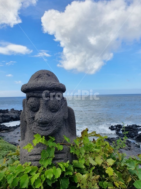 바다,자연,제주,제주바다,용담해안,돌하르방,풍경,제주도,jeju,jeju island