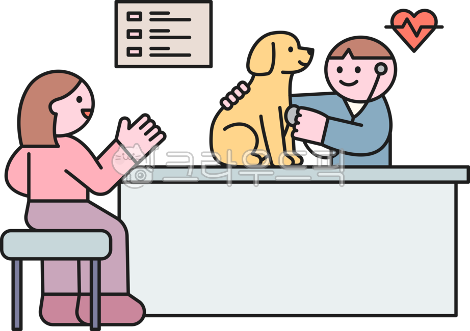 cute,simple,simple,illustration,puppy,dog,animal,pet,animal hospital,hospital,treatment,injured,companion dog,vet,stethoscope,treatment