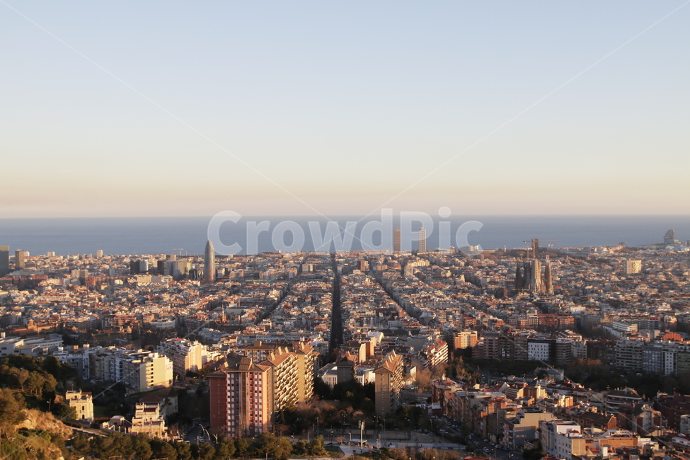 스페인,바르셀로나,벙거,bunker,spain,barcelona,landscape,경치,nature,자연,풍경,scenery,옥외,outdoors,aerialview,조감도