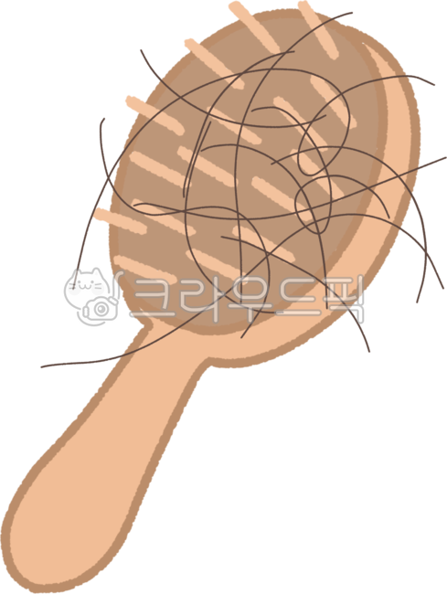 일러스트,그림,삽화,brush,브러시,tool,도구,헤어,빗다,머리,머리카락,빗,뽑히다,빠지다,빠짐,문제,고민