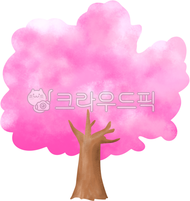 벚꽃나무,벚꽃나무일러스트,핑크나무,봄,계절,3월,4월,벚꽃축제,예쁜나무,분홍나무,꽃나무,벚꽃