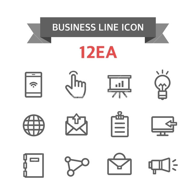 note,Line icon,infographic,loud speaker,business,The briefcase,bulb,icon,check list,global,Flat icon,Pictogram,WiFi,present,element