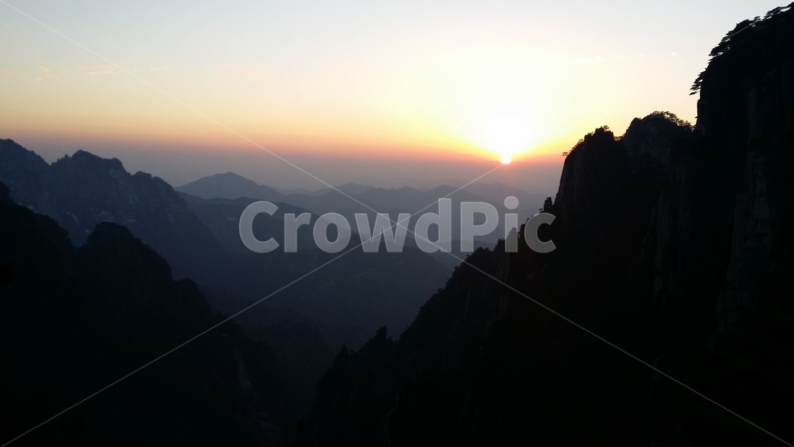 일몰,황산,늦은오후,자연,고요함,자연,풍경,nature,landscape,outdoors,옥외