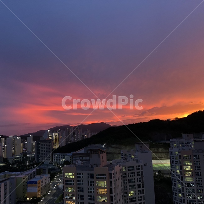 하늘,구름,일몰,밤,노을