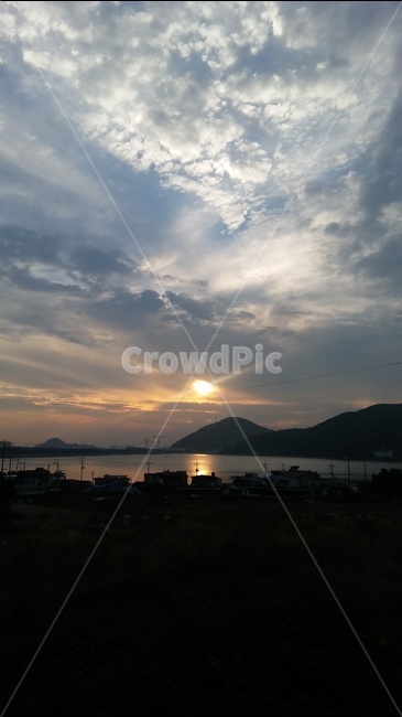 바다,하늘,석양,경치,해넘이,자연,풍경,nature,landscape,outdoors,옥외,flare,플레어,light,빛,sky,sunlight,햇빛