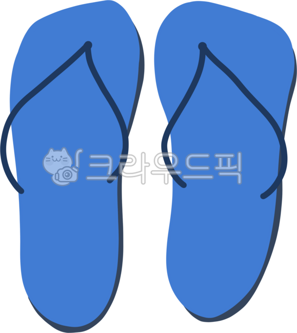 슬리퍼,파란슬리퍼,여름,해변,귀여운,손그림,일러스트,휴향지,여름요소,여름디자인,썸머그래픽,여름놀이,물놀이