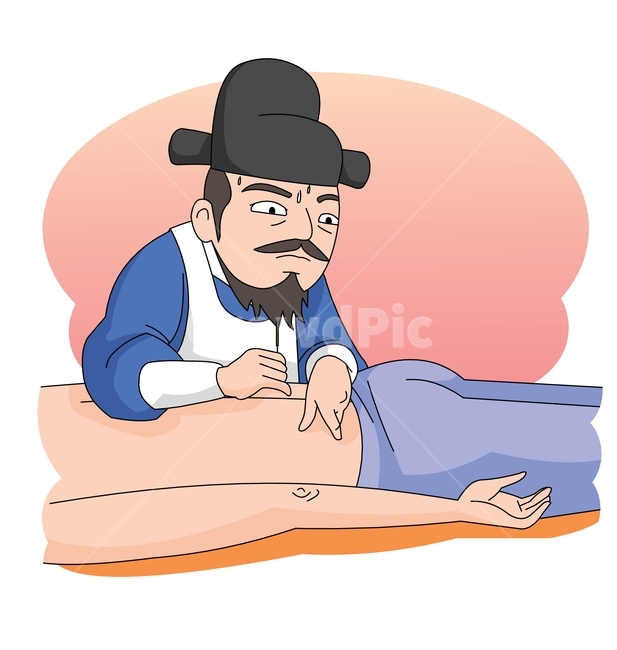 한의학,의술,의학,사람,의원,의사,옛날복장,한복,옛날사람,조선시대,의료,치료,병자,환자,약,한약,치료제,처방,병,치료약,고전,옛날,사극,일러스트,일러스트레이션,삽화,만화,캐릭터,벡터,웹,앱,침,침술,허리,돌봄,궁중의술,궁중,한국전통,한국문화,korean traditional,korean culture,의료,의학,병원,medical,hospital,clinic,그래픽,일러스트레이션,graphic,illustration