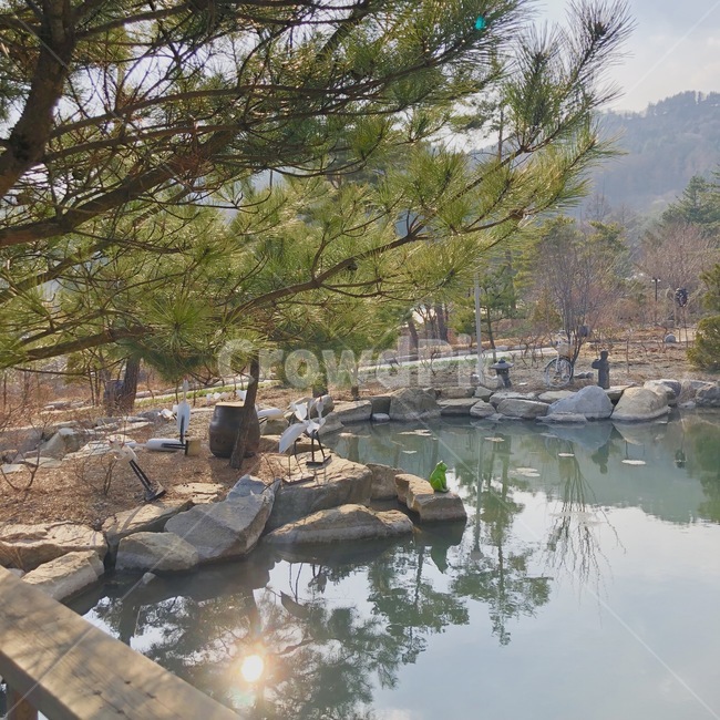 자연,연못,풍경,개울,하늘
