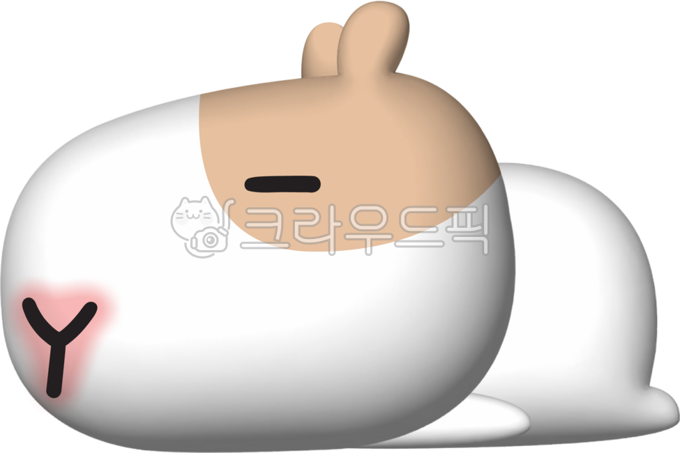 Guinea pig,illustration,3D,plump,cute,animal,character,emoticon,sleeping,lying down