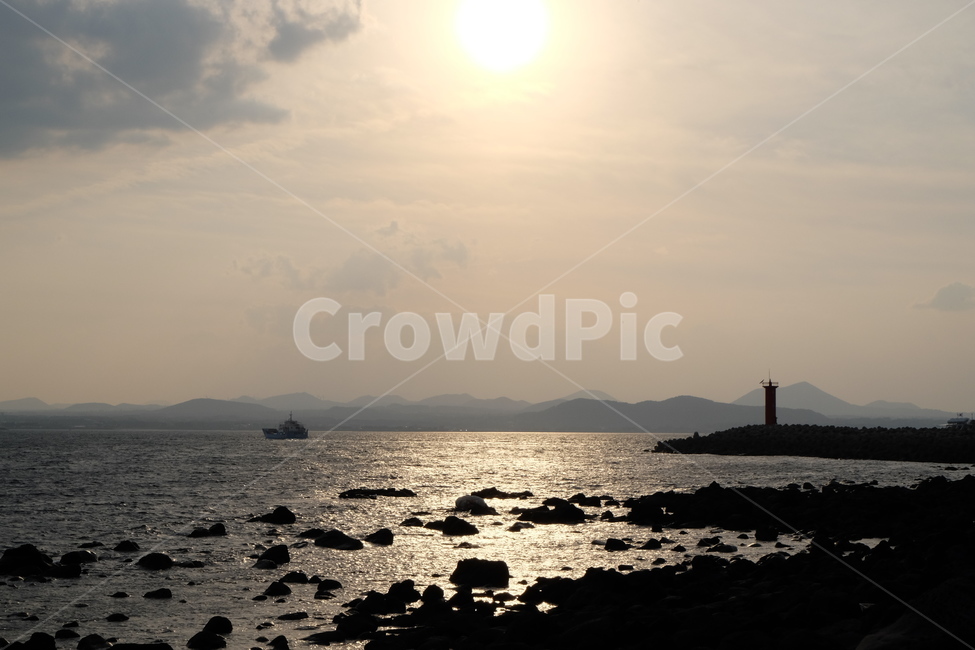 바다,노을,제주도,제주,하늘,붉은하늘,붉은노을,돌,돌담,우도