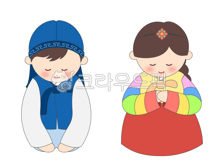 한복, 추석, 설날, 세배, 일러스트, 사진,이미지,일러스트,캘리그라피 - jayDS작가
