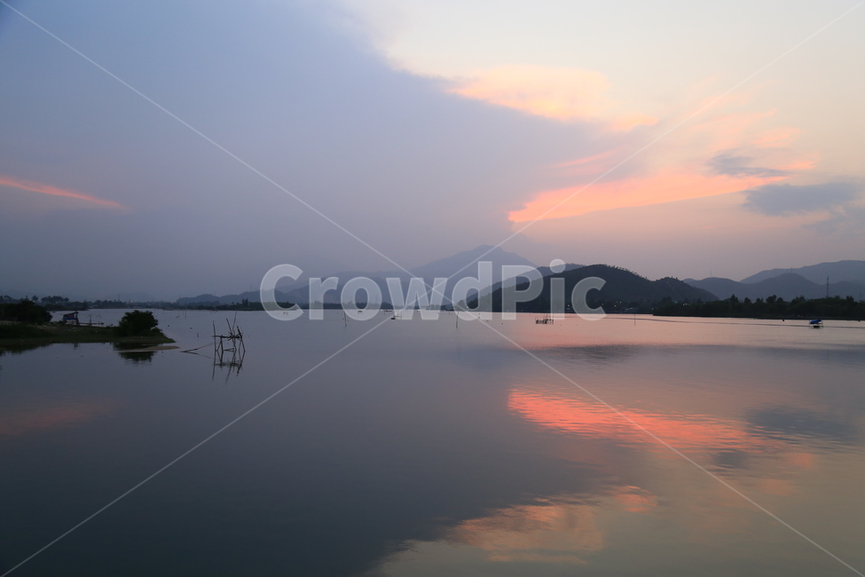 nature,자연,water,물,바다,sea,노을,반영