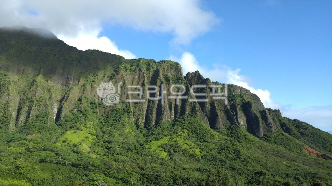 하와이,호놀룰루,쿠알로아랜치,쥬라기공원,촬영지,mountain,산,nature,자연