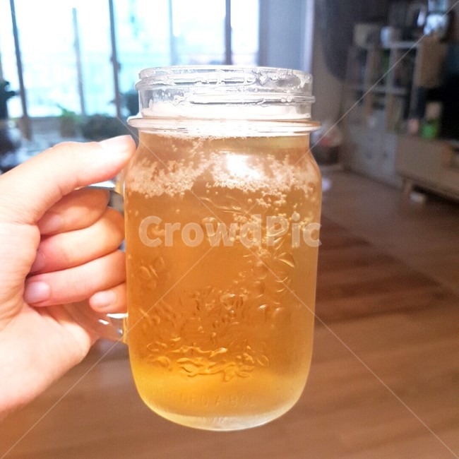 맥주,콜드컵,손,컵,잔,여름,시원함