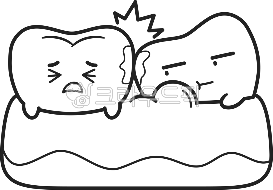 Wisdom tooth,impacted wisdom tooth,tooth,teeth,molar,character,illustration,cute,toothache,pain,sore,painful,overbite,malocclusion,pushing out,dentistry,oral health,hygiene,coloring book,design,drawing,line art,mascot,baby teeth,pe