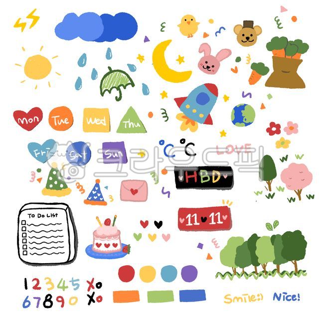 토끼,병아리,곰돌이,당근,요일,생일,나무,꽃,숫자,날시,구름,해,날,로켓,지구,케이크,도형,다이어리꾸미기,다꾸,스티커,손그림,손글씨,캐릭터,rabbit,chick,bear,carrot,dayoftheweek,birthday,tree,flower,number,cloud,sun,day,rocket,earth,cake,shape,diarydecoration,decoration,sticker,handwriting,character