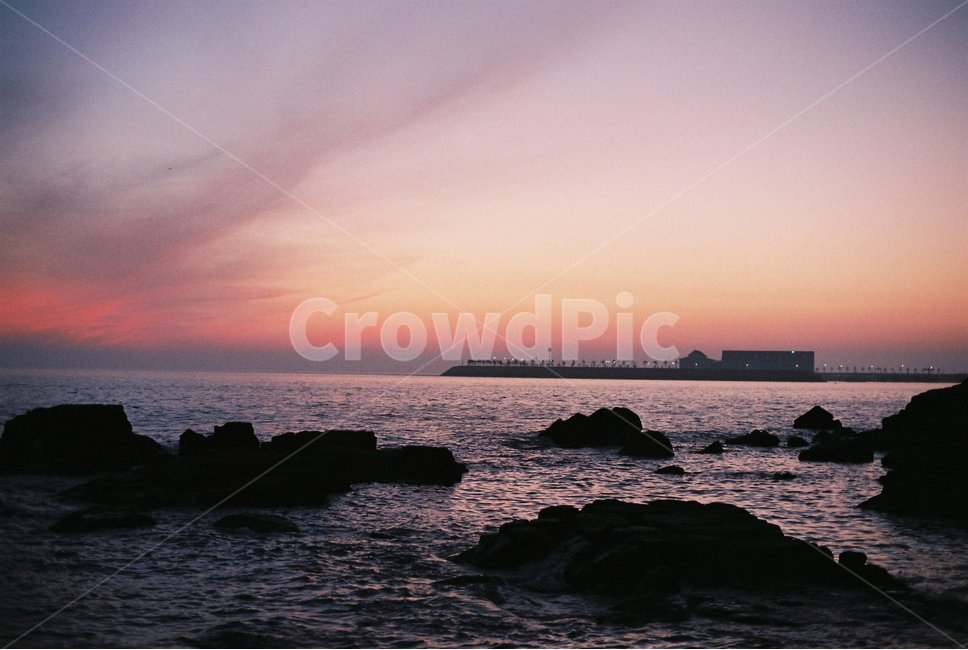 일몰,바다,해질녘,색감,감성,을왕리,자연,풍경,sunset,sea,color,landscape,필름,필름사진,필름카메라,oldcamera,자연,풍경,nature,landscape,promontory,곶