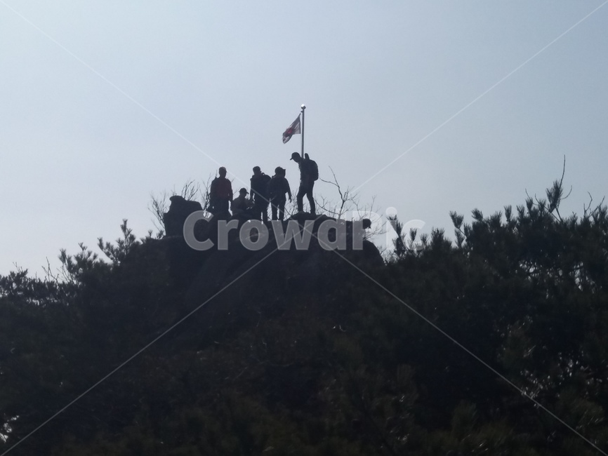 관악산,국기봉,실루엣,깃발,자연,flag,symbol
