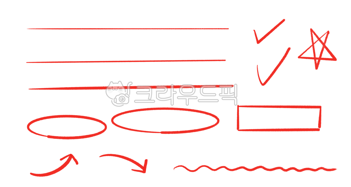 색연필,밑줄,강조,빨간펜,체크,네모칸,직선,연필,별표,중요,노트필기,필기,물결헌,선,화살표,방향,라인,누끼,remove background