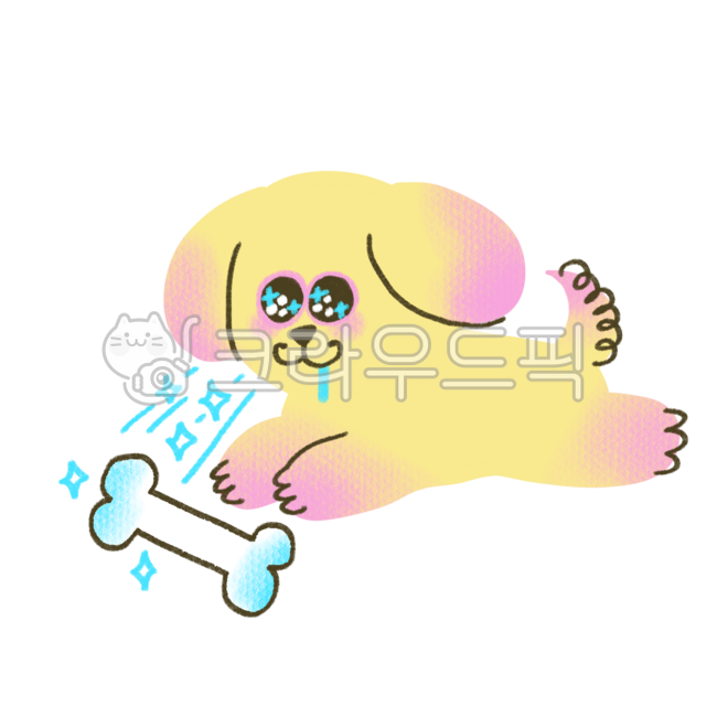 강아지,개,반려견,뼈다귀,귀여운,노랑,집착