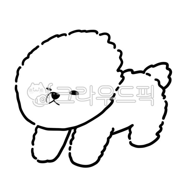 강아지,비숑,비숑프리제,한입먹은강아지,개,멍멍이,강아지그림,동물,포유류,animal,bichon,bichonprise,dog