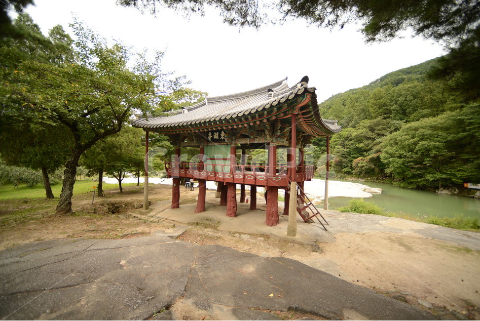 문화재,동호정,전통,건축,한옥,정자,풍경,단청,여름,시냇가,물가